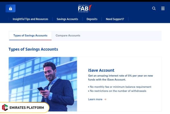 Steps to Open FAB iSave Bank Account Online