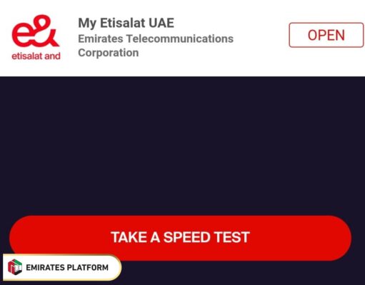 Steps to take a Internet Speed Test Etisalat