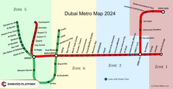 Dubai Metro Map