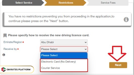 Renew Driving License Abu Dhabi Via MOI website