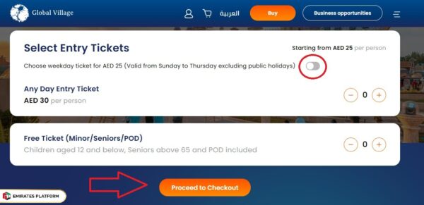 How to Buy Global Village Tickets Online