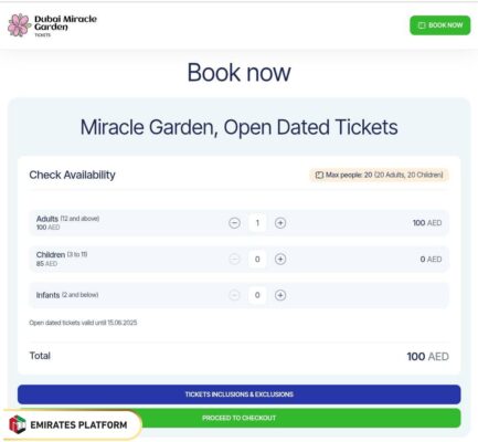Steps to book Dubai Miracle Garden Ticket