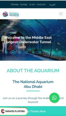 Steps to book National Aquarium Abu Dhabi Ticket
